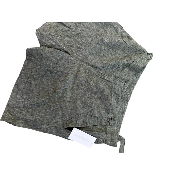 Athleta NWT Voyager Linen Shorts Sz 20 Olive Green Pull On - Picture 4 of 7